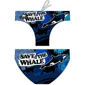 Turbo Save The Whale Swimming Brief Blauw 4XL Man