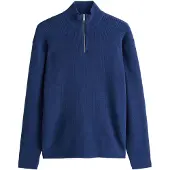 Next Regular fit geribde chenille trui met korte rits