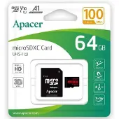 Apacer Micro SD geheugenkaart met adapter Apacer XC UHS 1 64 GB