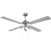 WESTINGHOUSE Princess Euro-ventilator met 3-lamps, zilver/grafiet - , Princess Euro, Grijs, Woonkamer, Hout