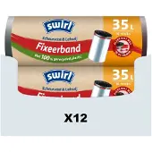 Swirl 12x Pedaalemmerzakken met Fixeerband 35 liter 10 stuks