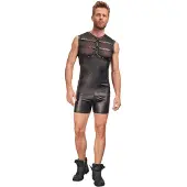 NEK Mesh Fetish Wetlook Top met Harnas