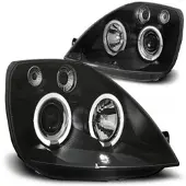 Tuning-Tec LED-angel-oog koplampen, geschikt voor Ford Fiesta MK6 (2002-2005), zwart