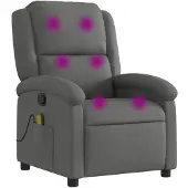 vidaXL Massagestoel Donkergrijze Stof