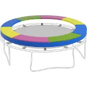 4Goodz Dikke trampoline rand veerafdekking voor trampoline 244 cm