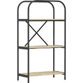 vidaXL Boekenplank 3-laags 60 x 30 x 109 cm Bewerkt hout Sonoma Eik