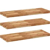 vidaXL Wandschappen 3 st zwevend olieafwerking 80x30x4 cm acaciahout