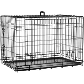 Flamingo Hondenbench L – Opvouwbare Hondenbench Draadkooi Zwart – 93x59x62,5 cm – hondenbench Nyo Zwart