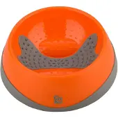 LickiMat Oh Bowl - Betere Orale Gezondheid! - Hondenvoerbak - Ø16x5 cm Oranje