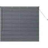 vidaXL Venetiaanse jaloezie Donkergrijs 130 x 150 cm 25 mm Aluminium