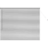 vidaXL Venetiaanse jaloezie zilver 130 x 160 cm 25 mm Aluminium
