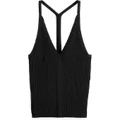 Scotch & Soda Rib Racer Knitted Tank Black Size: L | Wide-Leg & Flared Pants Outlet | Dames | Zwart