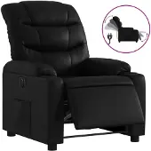 vidaXL Fauteuil elektrisch verstelbaar kunstleer zwart