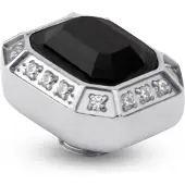 Melano Vivid Emerald CZ Steentje Jet | Zilver