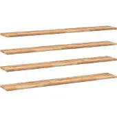 vidaXL Wandschappen 4 st zwevend olieafwerking 120x20x2 cm acaciahout