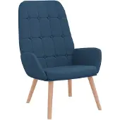 vidaXL Relaxstoel stof blauw