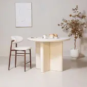 Giga Meubel Bartafel Miso Rond Beige 120x90cm