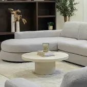 Giga Meubel Salontafel Eden Rond Beige 90cm