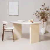 Giga Meubel Countertafel Maya Deens Ovaal Beige 160cm