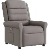 vidaXL Fauteuil verstelbaar stof taupe