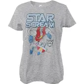 Transformers Stars-crème Washed Girly Tee dames-T-shirt heathergrijs