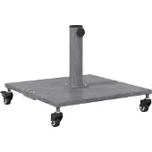 vidaXL Parasolvoet 26.75 kg Donkergrijze Houten Look Vierkant