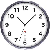 Alba Buitenklok radio EXTRA INOXYDABLE D355CM Zilvergrijs
