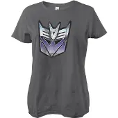 Transformers Distressed Decepticon Shield Girly Tee Damen T-Shirt Darkgrey-2XL