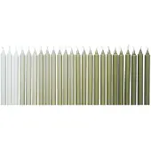 Ferm Living Ombre Kaarsen - Lot de 24 Khaki