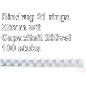 GBC 4028 CombBind bindrug 22 mm wit (100 stuks)