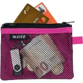 Leitz 42029219 Traveller afsluitbare zakken, WOW, maat S, 2 compartimenten, 14x10,5 cm, roze – voordeelverpakking van 10 stuks