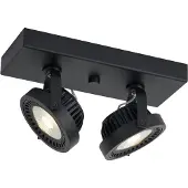 QAZQA Moderne opbouwspot zwart incl. dimbare LED 2-lichts - Apollo