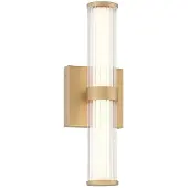 Eurofase LED Wand Buitenlamp Fayton | 14W 3000K 830 | Brushed Gold