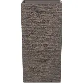 Beliani TENNO - Plantenbak - Donkerbruin - 35 cm - Stenenmix