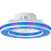 Brilliant Plafondventilator Mondello Met Cct Rgb Led - Wit - 41,5cm - 26w - Met Afstandsbediening