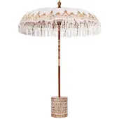 vidaXL Balinese parasol met basis Crèmekleurig 185 x 185 x 260 cm