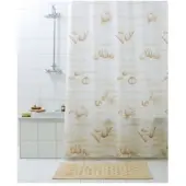 Coppens Wicotex douchegordijn textiel conchiglia 180x200cm incl ringen