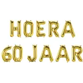 Paper Dreams Folie Ballon Slinger - Hoera 60 Jaar Goud goud Kunststof Ballon