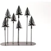 HBX natural living Kerstbomen tafereel 28x30cm zwart metaal zwart Metaal