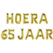 Paper Dreams Folie Ballon Slinger - Hoera 65 Jaar Goud goud Kunststof Ballon