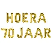 Paper Dreams Folie Ballon Slinger - Hoera 70 Jaar Goud goud Kunststof Ballon