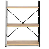 Viking Choice Boekenkast - 59,5x23,5x80 cm - industrieel - zwart