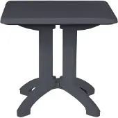 Grosfillex Vega tafel 80x80cm antraciet antraciet Kunststof Tafel