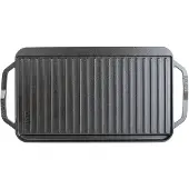Lodge Chef collection omkeerbare bak- en grillplaat 50x25 cm