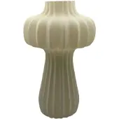 Mansion Atmosphere Vaas Mae glas wit 17x17x27,5cm wit Keramiek Vaas