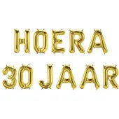 Paper Dreams Folie Ballon Slinger - Hoera 30 Jaar Goud goud Kunststof Ballon