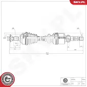 ESEN SKV 40SKV044 Aandrijfas