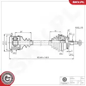 ESEN SKV 40SKV276 Aandrijfas