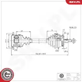 ESEN SKV 40SKV168 Aandrijfas