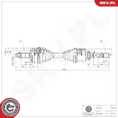 ESEN SKV 40SKV022 Aandrijfas
